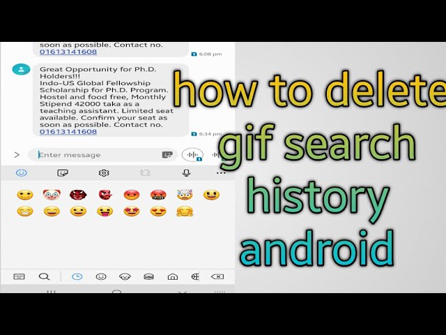 How To Delete Gif Search History Android Youtube