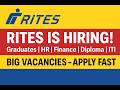RITES Recruitment 2025 – Big Vacancies! Graduates, Diploma, ITI, HR &amp; Finance – Apply Fast!