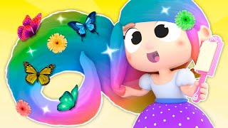 Rapunzel's Beauty Salon: the Rainbow Hair | Princess Story for Kids | Funny Cartoons for Kids