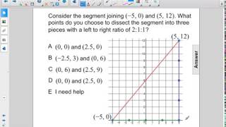 Geometry Analytic Partitions of a Segment Pt 3 Q32