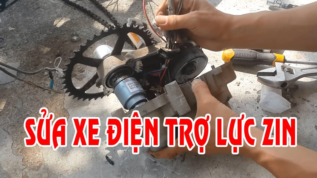 Sửa xe đạp điện trợ lực ZIN Nhật Bản - Độ chạy bằng tay ga điện | Xe Điện Thái Phong