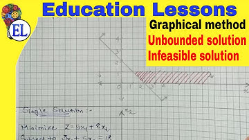 LPP | Special cases for Graphical method | Infeasible solution, Unbounded solution | OR