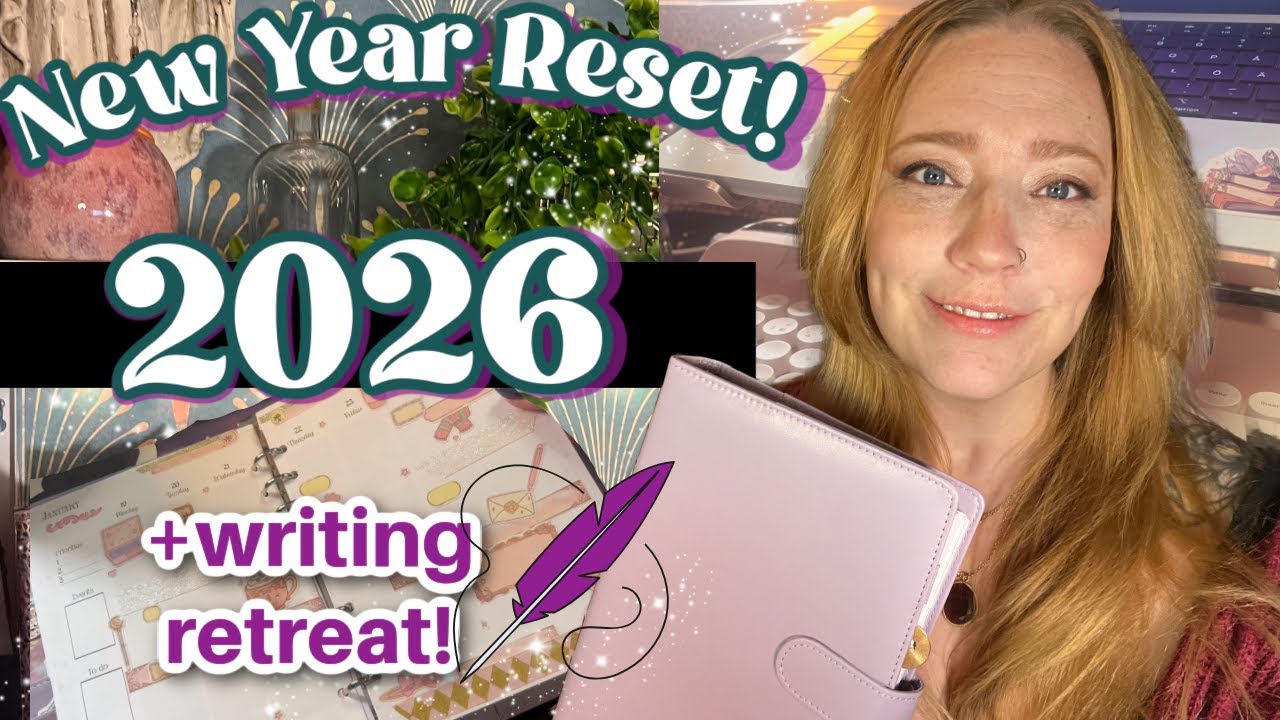 New Year Reset Planner Setup + At Home Writing Retreat | Finish My First Draft