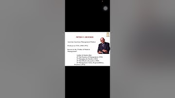 Contributions of Peter F. Drucker