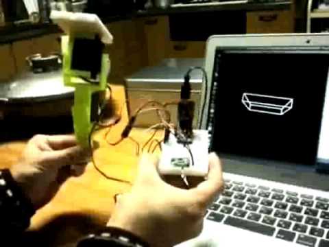 ArduinoとProcessingと加速度センサとサーボ