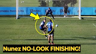 Darwin Nunez crazy skills with NO-LOOK FINISH during Uruguay training ahead Argentina