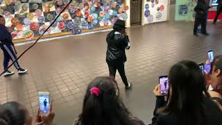 Michael Jackson impersonator NYC Subway Billie Jean
