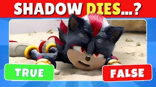SONIC 3: True or False Quiz? ✔️❌ | Do you really know Sonic 3 the Movie? Trivia Quiz