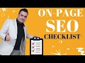 On-Page SEO Checklist (Ultimate Guide)