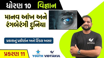 Std 10 science ch 11 | માનવ આંખ અને રંગબેરંગી દુનિયા | પ્રકાશનું પ્રકીર્ણન અને ટિંડલ અસર | part-9
