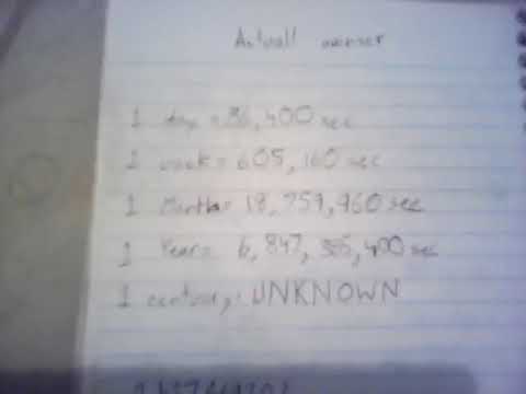 How many sec in a day,week,month,and year!