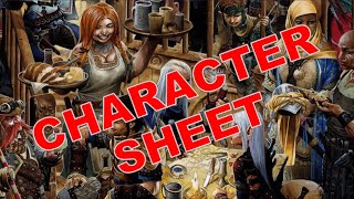 Pathfinder 1E Character Sheet Guide