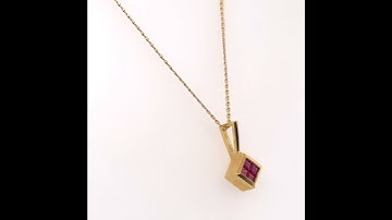 Red Ruby Invisible Set Pendant