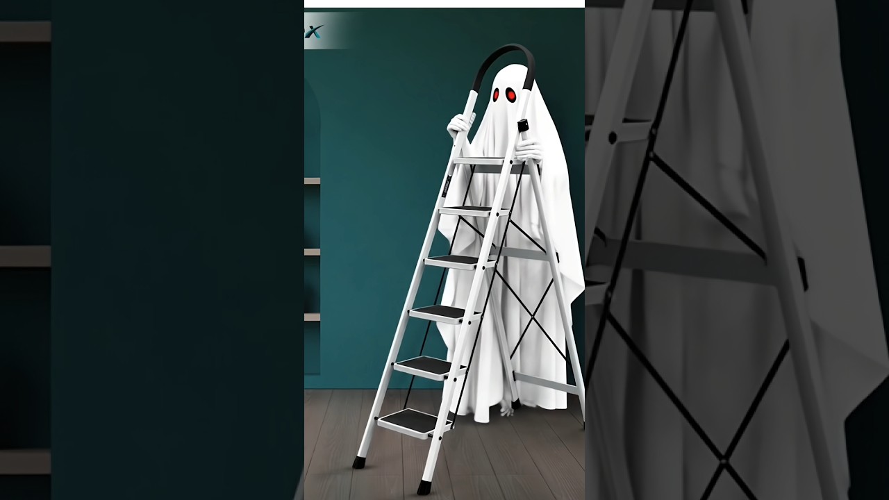 👻 Skeleton Ghost Ad | Plantex Ladder – Strong, Stylish & Reliable 🪜 | Horror Short Video