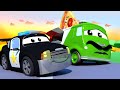 Police car for kids -  Carlo the PIZZAIOLO can’t deliver his PIZZAS - Car Patrol in Car City !