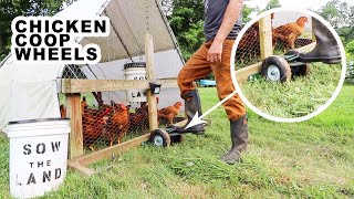 Upgrade your Chicken Tractor with THIS! (Chicken Coop Wheels)