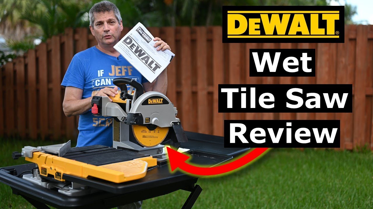 Dewalt Wet Tile Saw Tool Review, Assembly, D24000S - YouTube