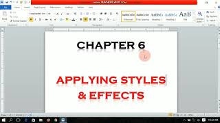 Class 5 Ch-6 Applying Styles and Effects ( Part 3 )