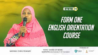 TOPIC 3-WORLD OF WORK//SUBTOPIC 2-RESPONSIBILITIES IN THE FAMILY//MWL.CHIKU GHAIMO//EOC7