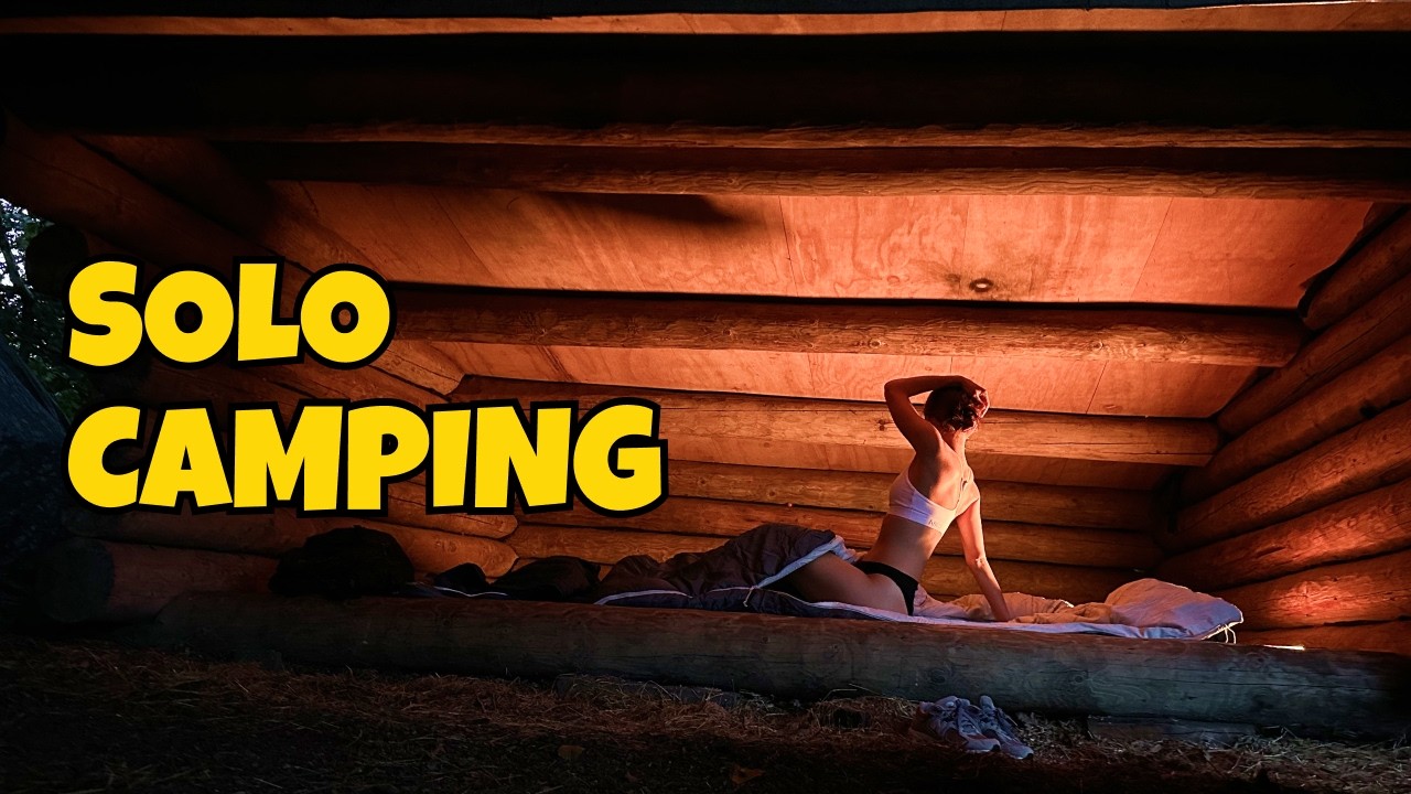 Solo Camping in a Nordic Forest — One Night Alone in an Abandoned Shelter