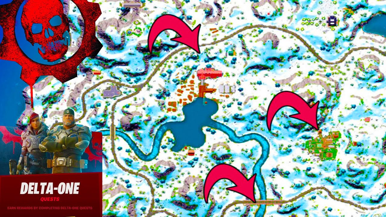 All Cog Tag Locations "Delta One" Gears of War Challenges on Fortnite!