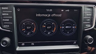 Enabling the OFF ROAD mode in the VW Passat B8 / OBDeleven radio menu