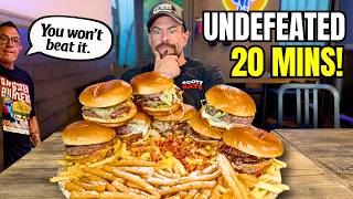 Only 20 Minutes To Beat This Undefeated 10LB Burger Challenge