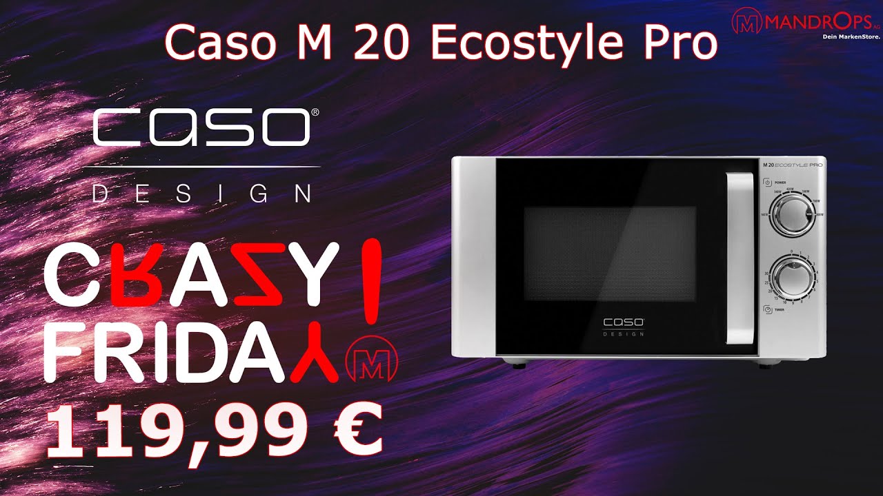 Caso M 20 Cube Ceramic: 1,6 gut | Mikrowelle mit Platz für Auflaufformen und eckige Teller