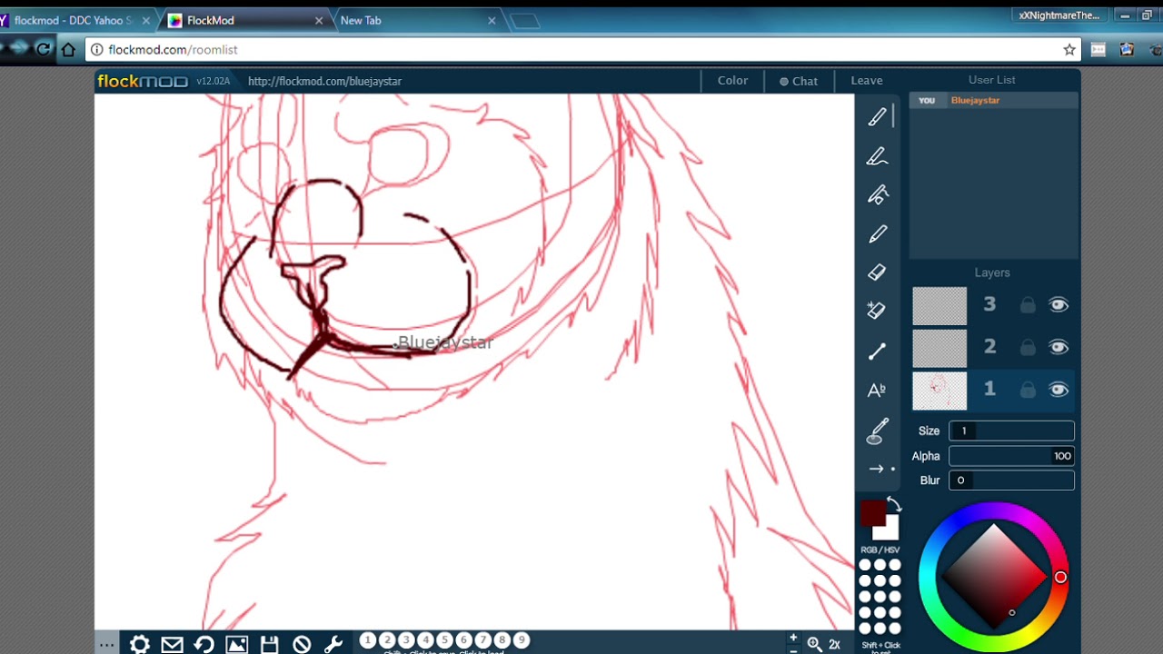 Drawing on flockmod - YouTube