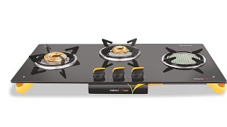 vidiem glass top gas stove 3 burner