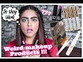 Testing Weird Makeup Products | DO THEY WORK ? WORTH BUYING ?