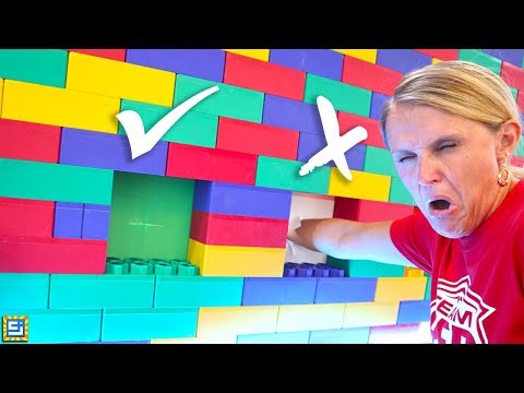 Mystery Hole in the Wall Challenge!! Don't Put Your Hand in the Wrong Giant Lego Box!