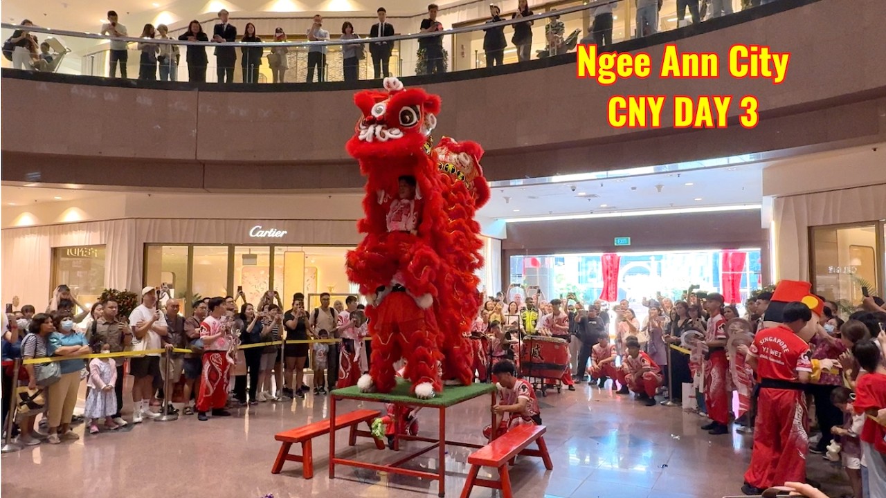 [4K] Ngee Ann City, Yi Wei Lion Dance, CNY Day 3, 19 Feb 2026