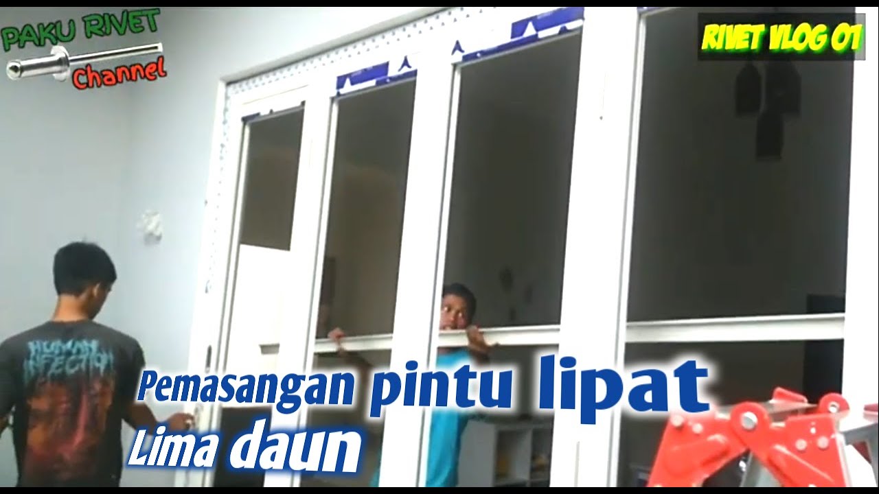 Cara pemasangan pintu lipat aluminium  YouTube