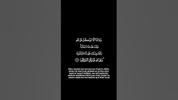 سورة إبراهيم الآية رقم 12 وَمَا لَنَا أَلاَّ نَتَوَكَّلَ عَلَى اللَّهِ وَقَدْ هَدَانَا سُبُلَنَا