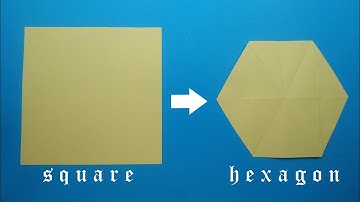 How to cut a HEXAGON from a Square Paper.Origami HEXAGON.