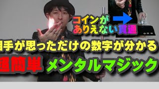 【種明かしあり】思っただけの数字を当てる有名なメンタルマジック！財布に入れておけばいつでもモテる【メンタリスト】