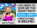 Karen DEMANDS My Squat Rack! Big Mistake!  r/EntitledPeople