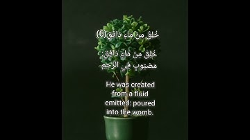 معاني سورة الطارق The Holy Quran is not valid except in Arabic, but it can be understood in English