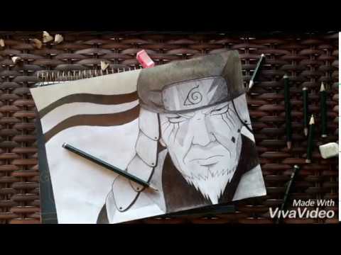 Como Desenhar o Terceiro Hokage - Hiruzen Sarutobe - Passo a passo 