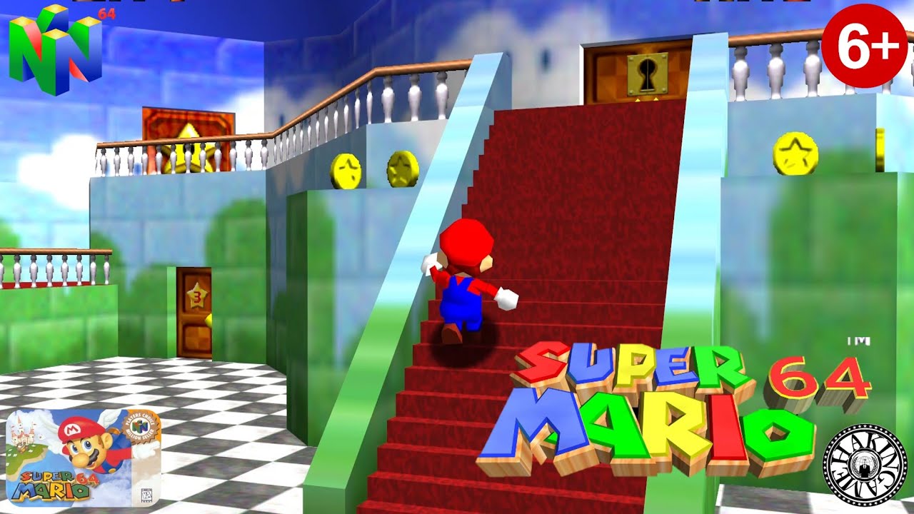 Замок принцессы Пич. Super Mario 64 RUS 1996 (Nintendo 64) - YouTube