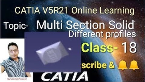 CATIA Tutorial | Multi Section Solid | Catia V5 Online Training Free | How To Learn CATIA | Catia V5