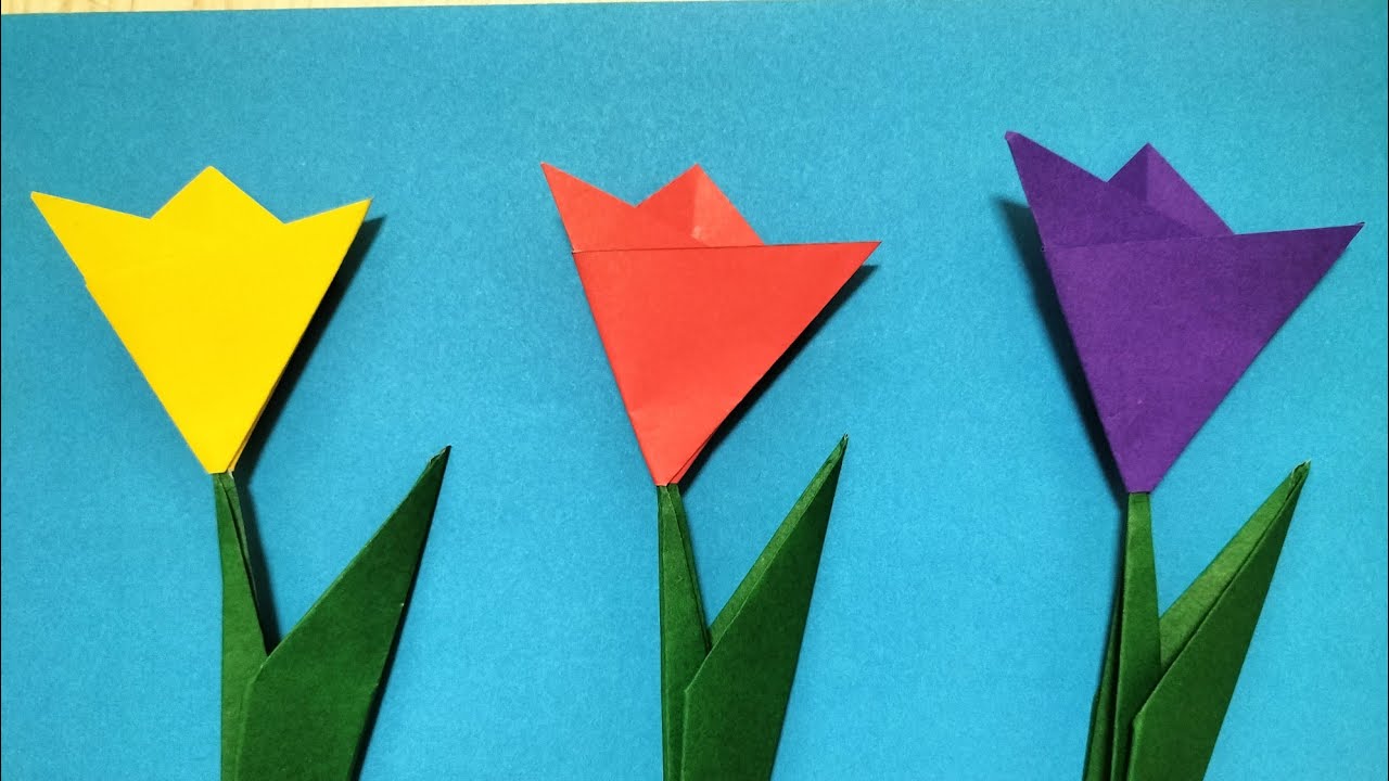 How to make paper tulip flowers