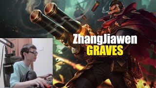 RANK 1 GRAVES - ZhangJiawen Graves vs Tristana - ZhangJiawen Rank 1 Graves Guide