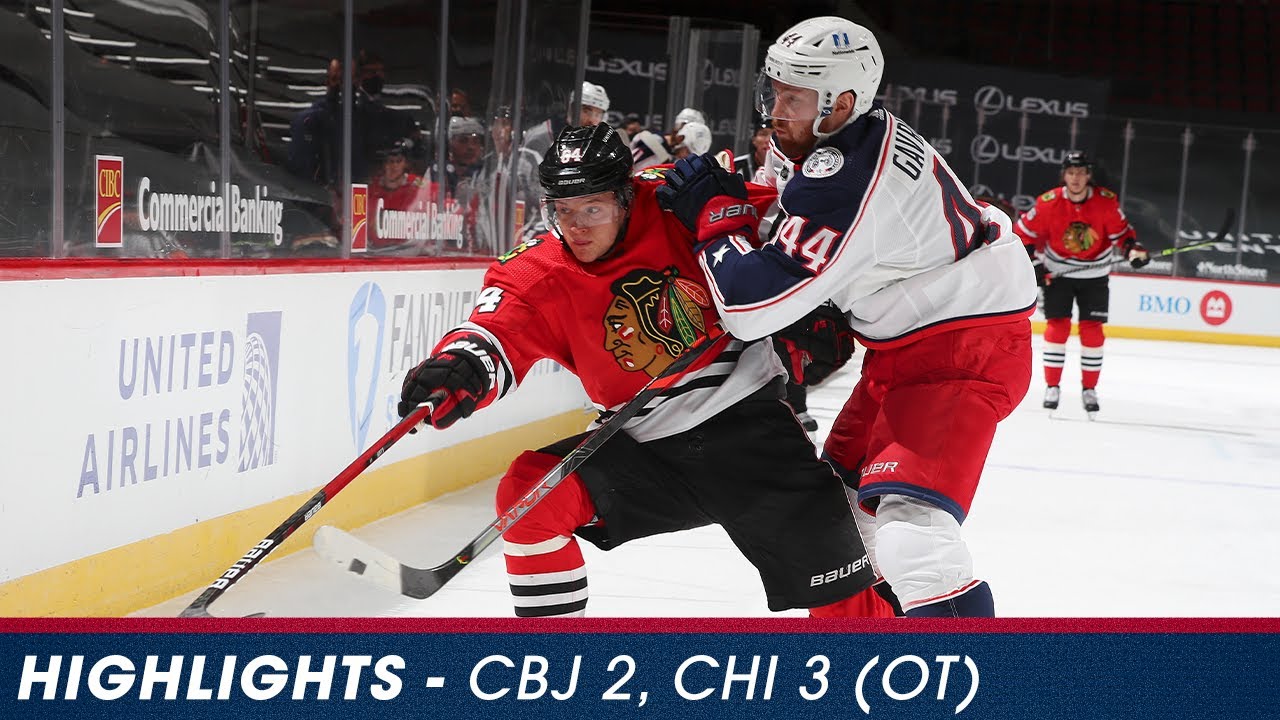 GAME HIGHLIGHTS: CBJ at CHI (2/13/21) - YouTube