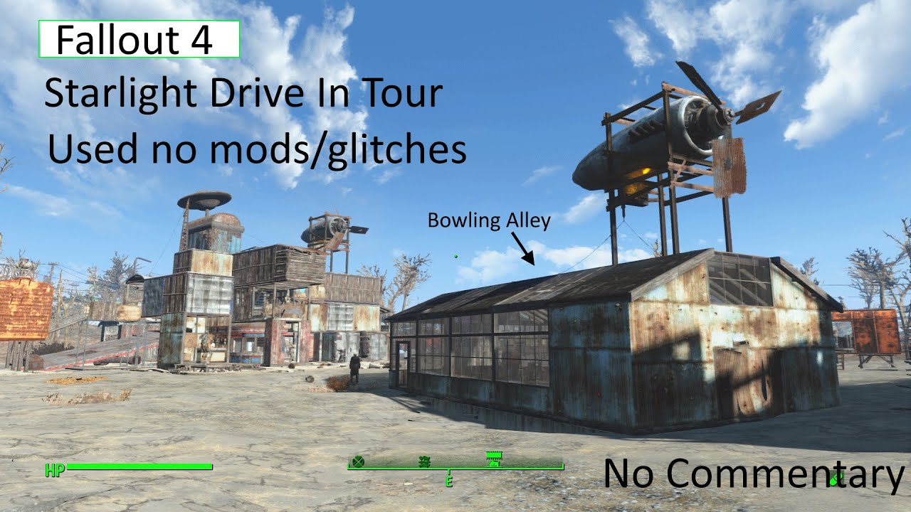 Fallout 4: Starlight Drive In Tour. Built with no mods/glitches. No Commentary.