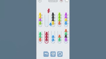 Level 36. Color sort. #colorsortpuz, #sorting, #games, #shorts