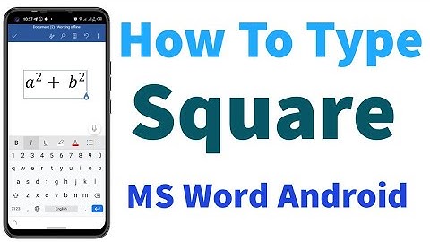 How To Write Square in MS Word ( Mobile Version) | Type square in MS Word On Android Phone