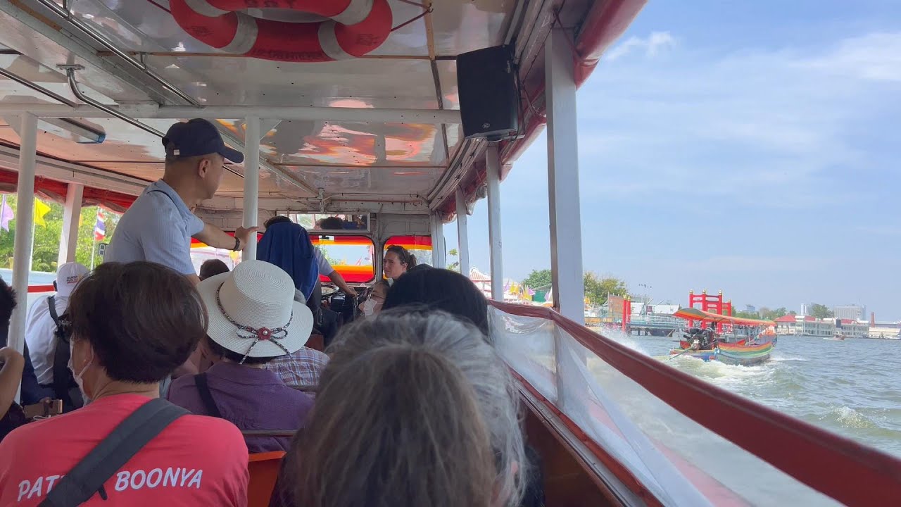 Full Chao Praya Express Boat Ride in Bangkok | Wat Rat Singkhon to Grand Palace