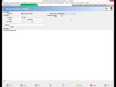 AKINSOFT WOLVOX ERP Satış Yönetimi - İskonto Kısıtlama Tanımı Oluşturma